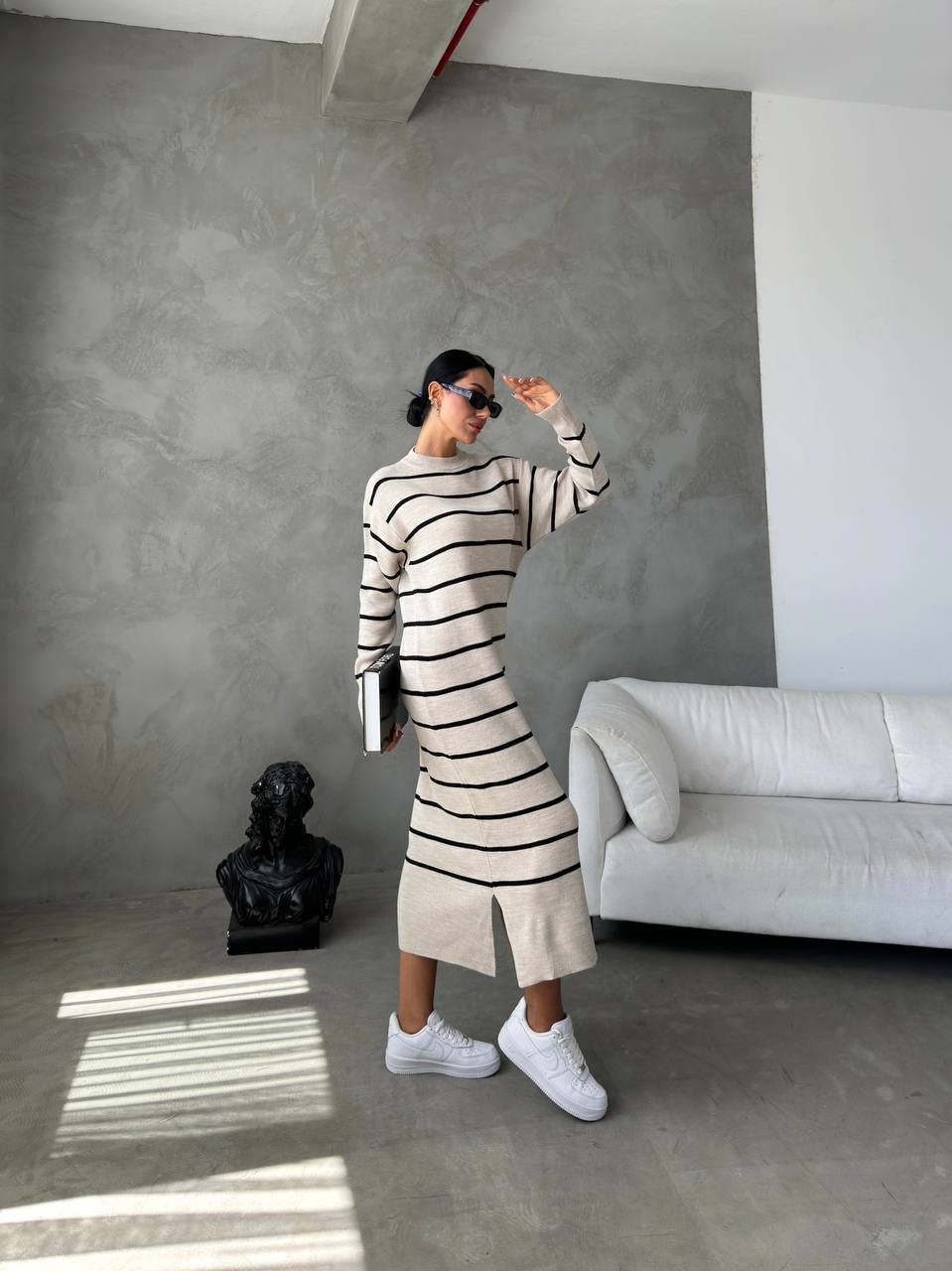 Stripe Knit Midi - Hangerapparel