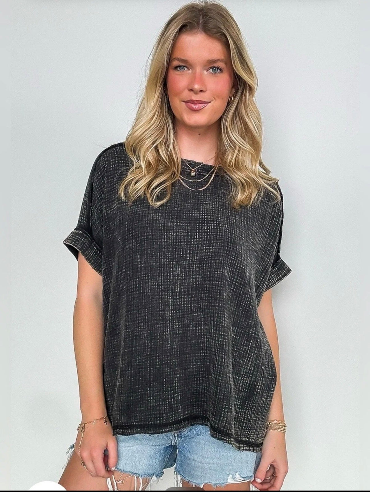 The Everyday Edge Acid Wash Top | By Zenana - Hangerapparel
