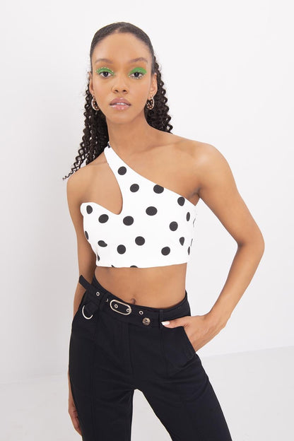 Doted It Up Crop Top - Hangerapparel