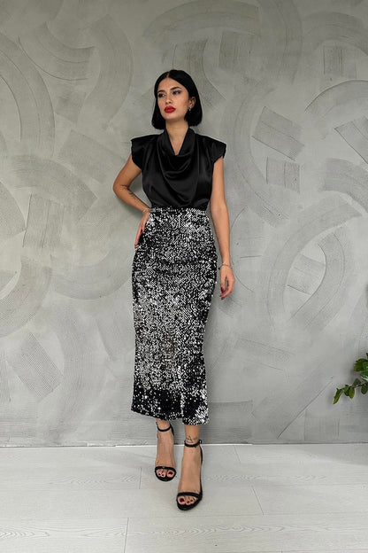 Silver Lustre Skirt