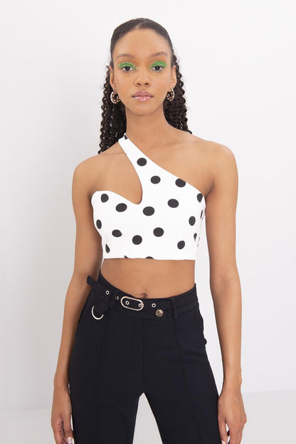 Doted It Up Crop Top - Hangerapparel