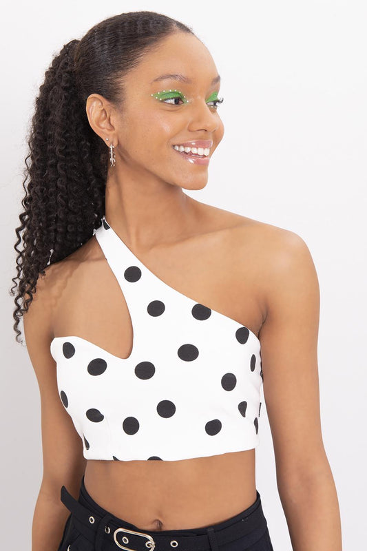 Doted It Up Crop Top - Hangerapparel