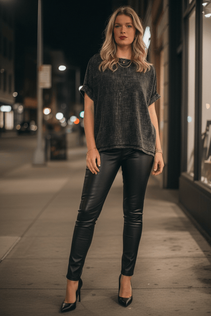 The Everyday Edge Acid Wash Top | By Zenana - Hangerapparel
