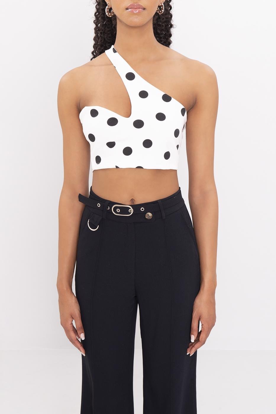 Doted It Up Crop Top - Hangerapparel