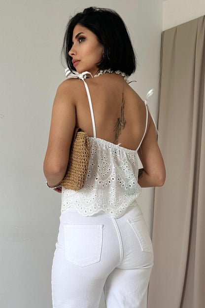 Lace Embroidery Blouse - Hangerapparel