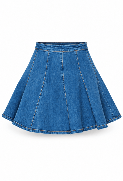 City Twirl Denim Skirt - Hangerapparel