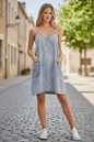 Denim Breeze Pocket Dress by Zenana - Hangerapparel