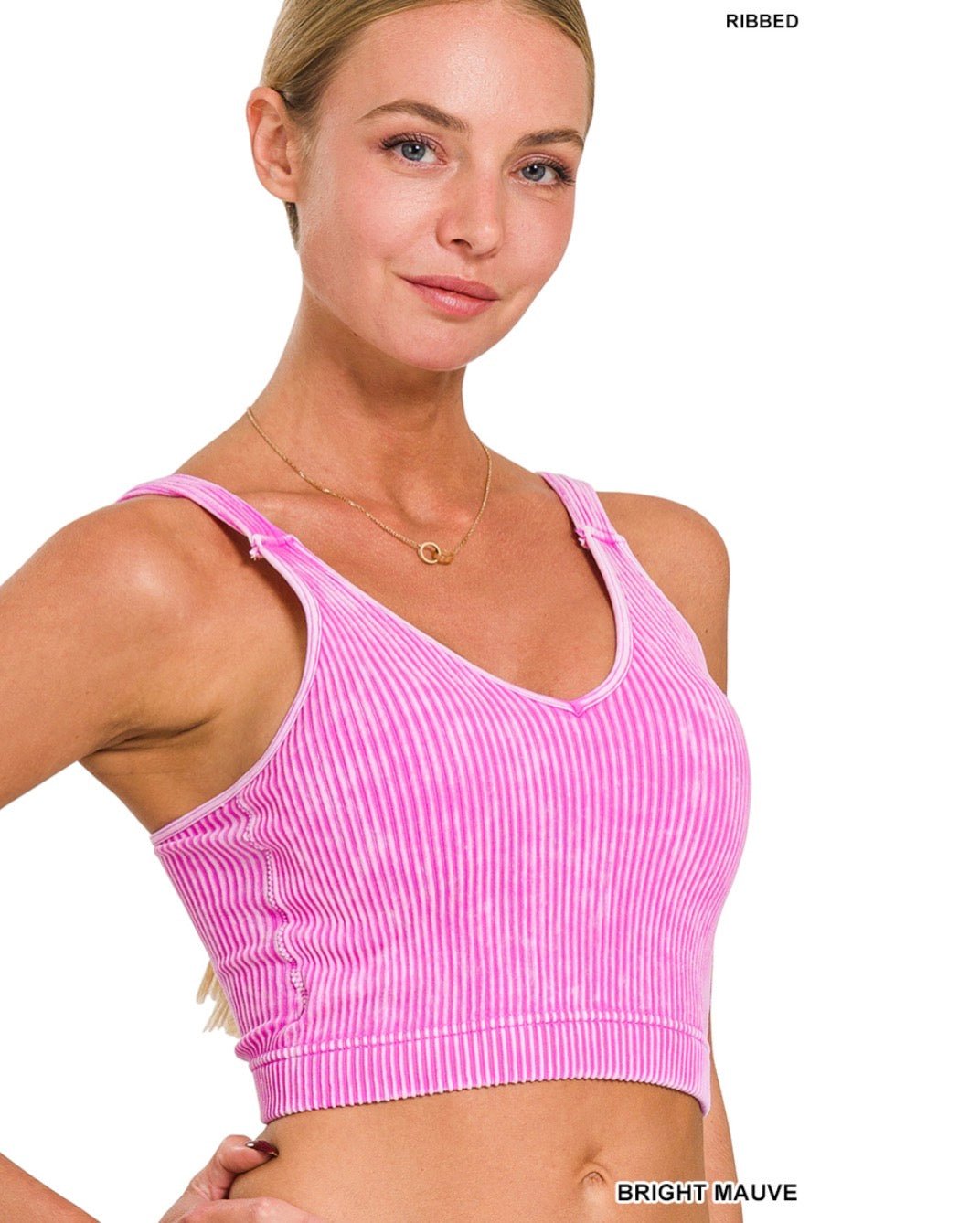 Mauve Ribbed by Zenana - Hangerapparel