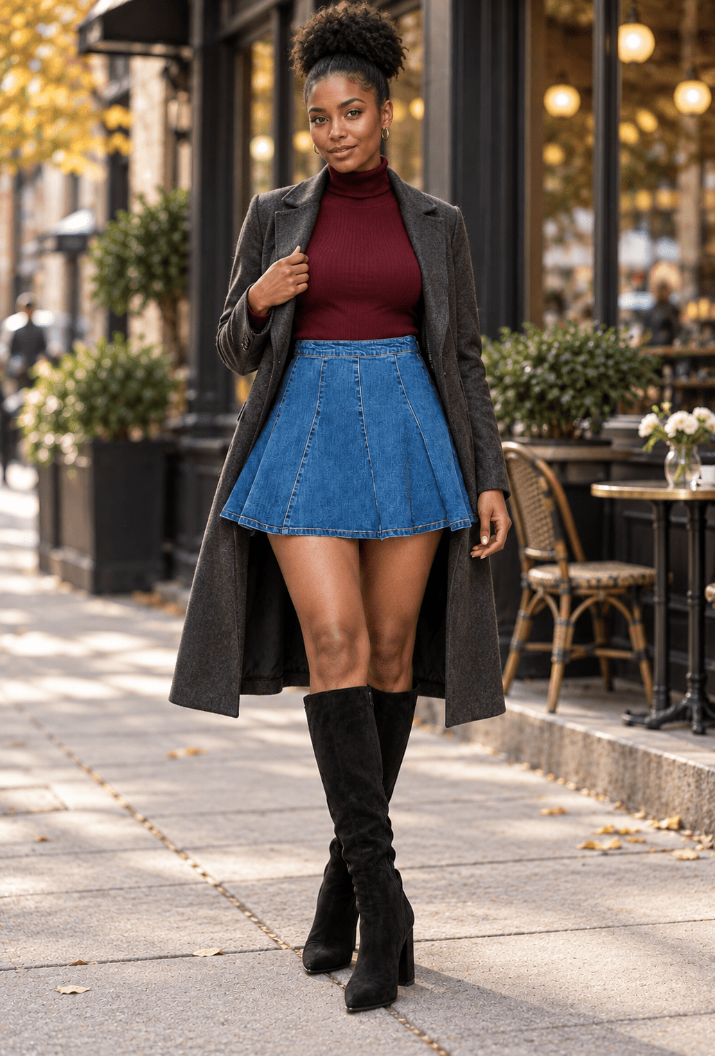 City Twirl Denim Skirt - Hangerapparel