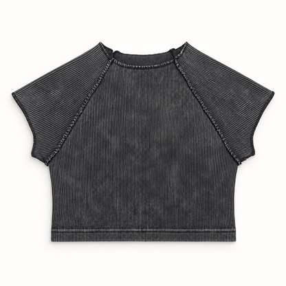 After Hours Ribbed Crop By Zenana - Hangerapparel