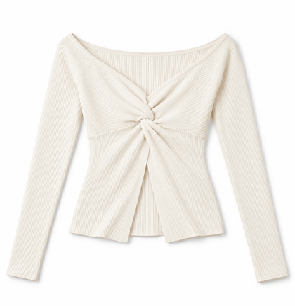 Ivory Twist Top 🤍 - Hangerapparel
