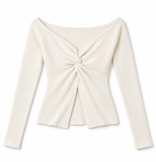 Ivory Twist Top 🤍 - Hangerapparel