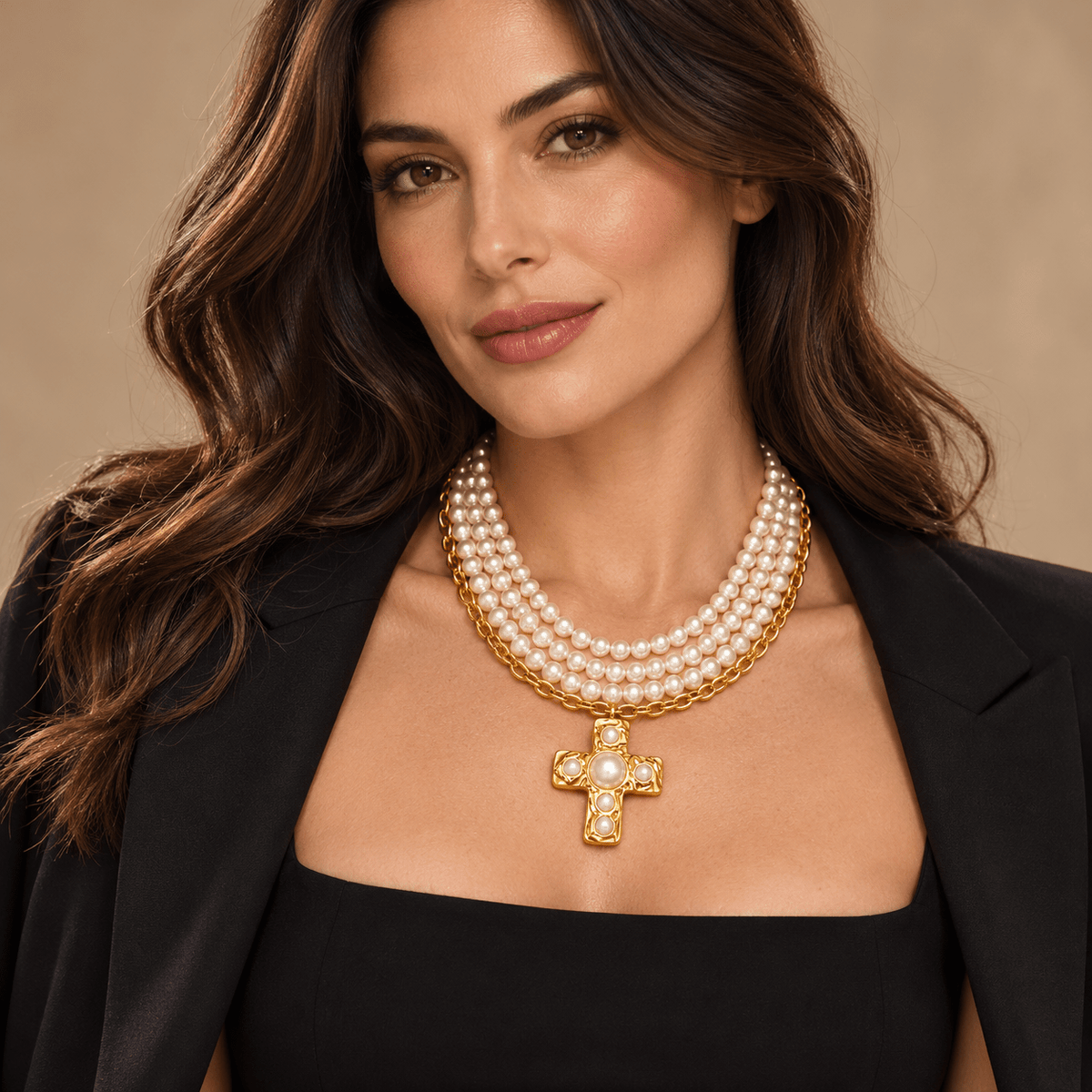 Cross My Pearls Necklace - Hangerapparel