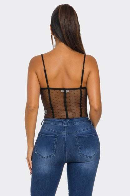 Amora Mesh Corset Bodysuit - Hangerapparel